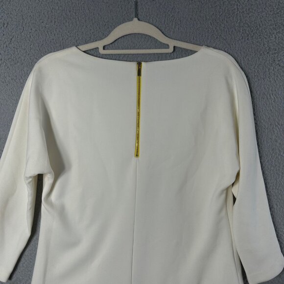 Ann Taylor Dress XS Womens Colorblock Sheath Dress Yellow Accent Back Zipper NEW - Picture 4 of 15